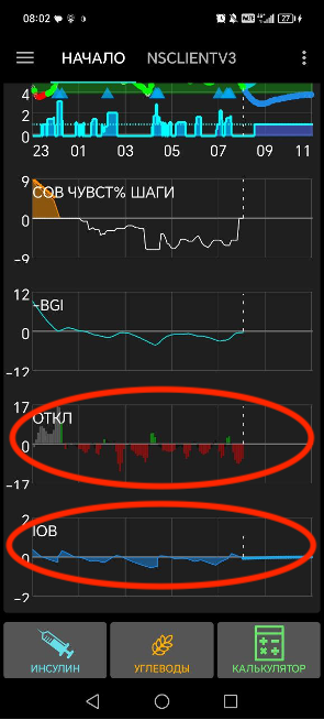 Анализ AAPS - низкий сахар ночью